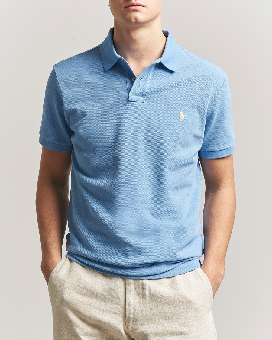 Herre | Pikéer | Polo Ralph Lauren | Custom Slim Fit Polo Bristol Blue