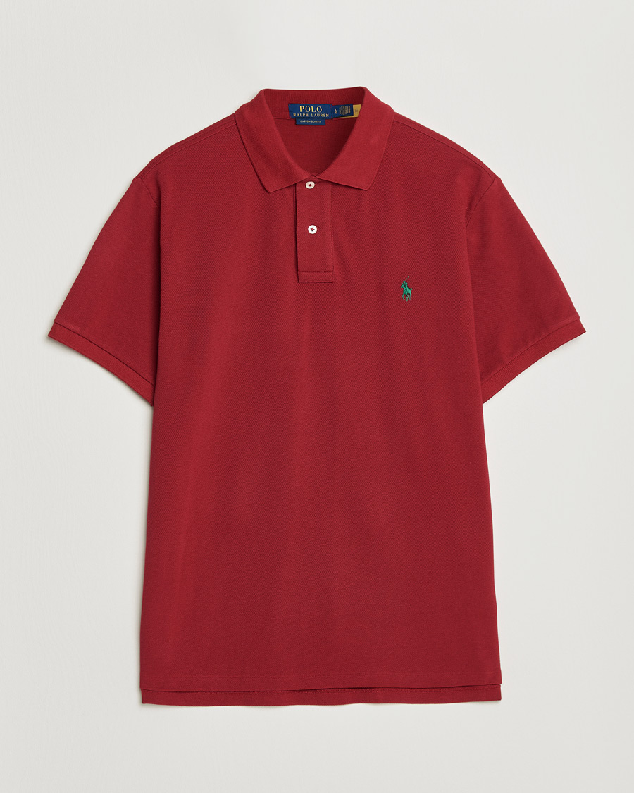 Herre | Pikéer | Polo Ralph Lauren | Custom Slim Fit Polo Heritage Red
