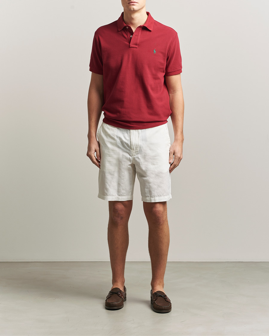 Herre | Pikéer | Polo Ralph Lauren | Custom Slim Fit Polo Heritage Red