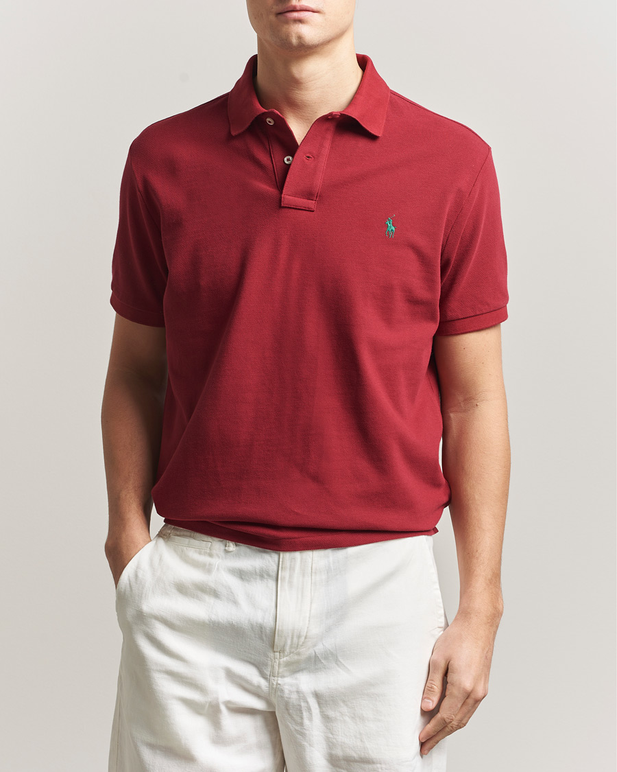Herre | Pikéer | Polo Ralph Lauren | Custom Slim Fit Polo Heritage Red