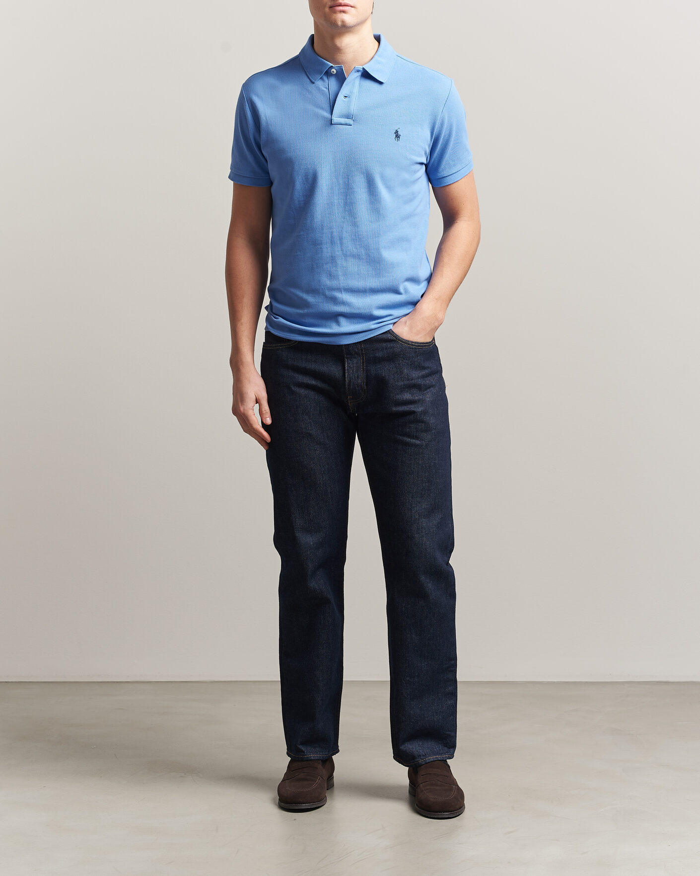 Herre | Pikéer | Polo Ralph Lauren | Slim Fit Polo Harbour Island Blue