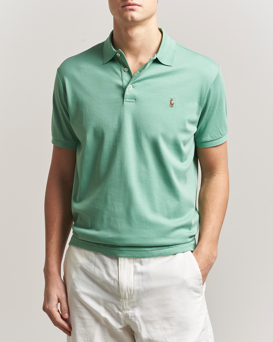 Herre | Pikéer | Polo Ralph Lauren | Luxury Pima Cotton Polo Faded Mint