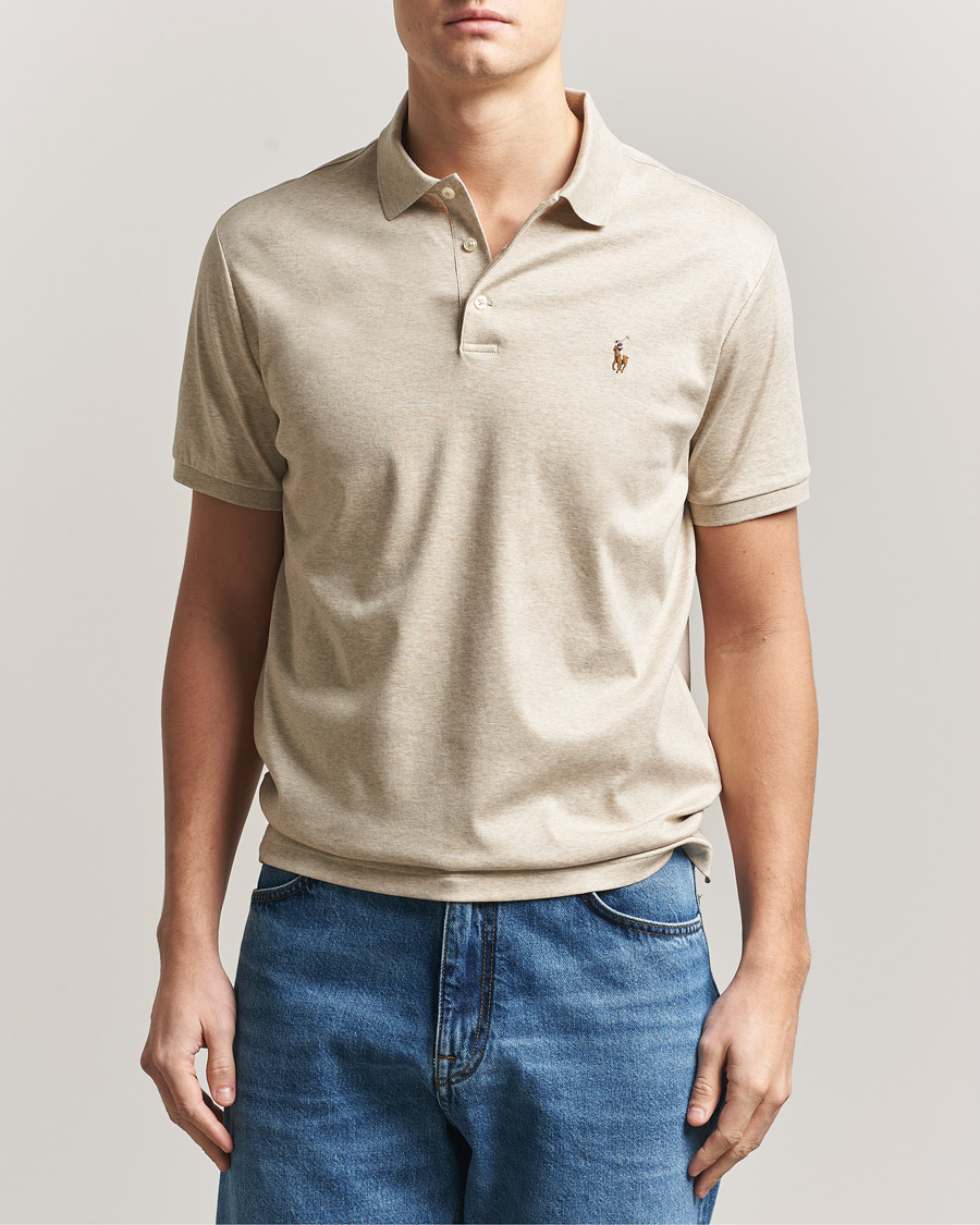 Herre | Pikéer | Polo Ralph Lauren | Luxury Pima Cotton Polo Expedition Dune Heather