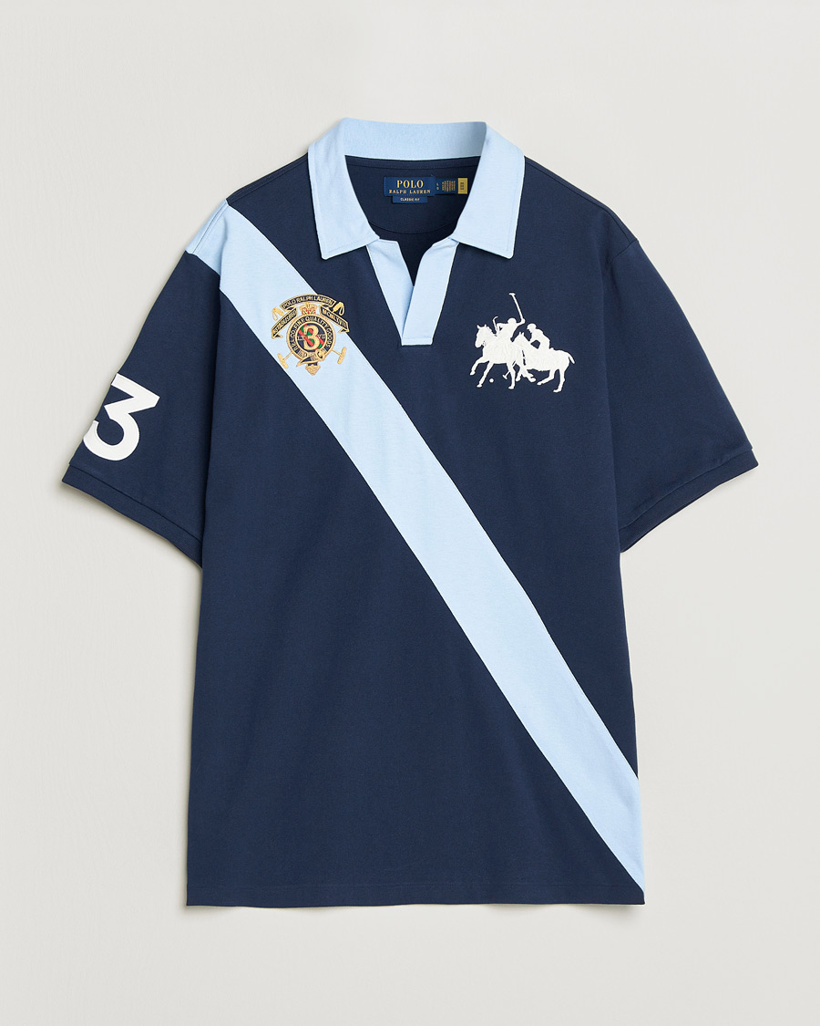 Herre | Pikéer | Polo Ralph Lauren | Diagonal Striped Polo Newport Navy