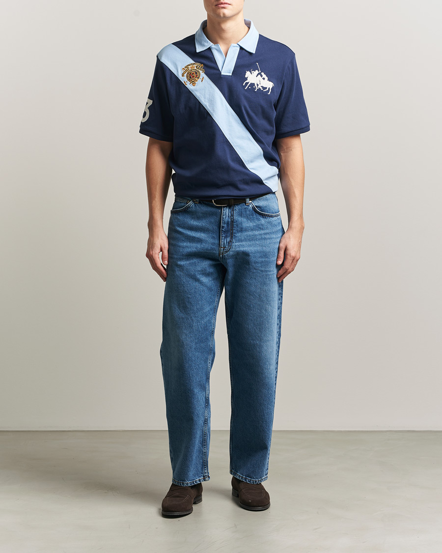 Herre | Pikéer | Polo Ralph Lauren | Diagonal Striped Polo Newport Navy