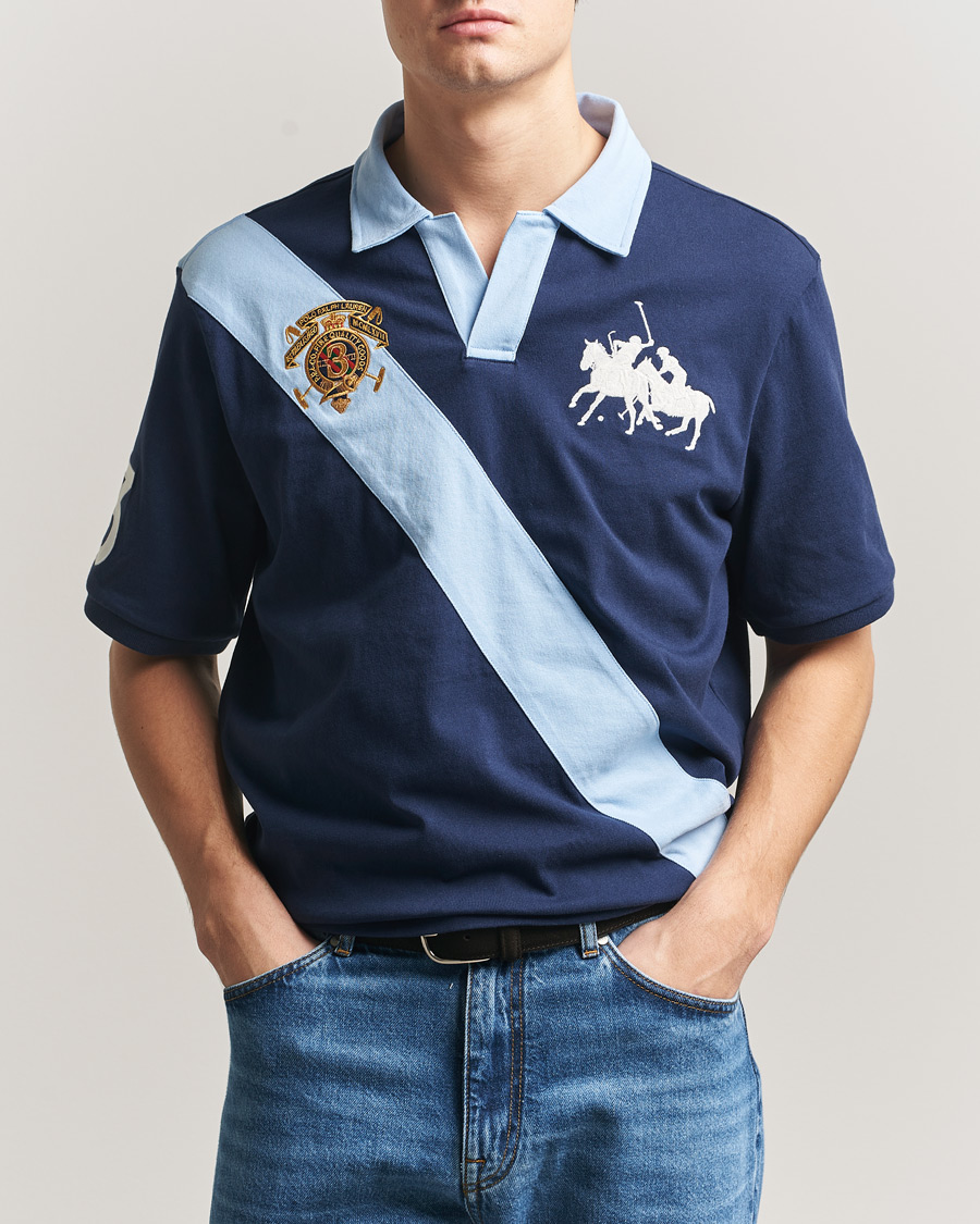 Herre | Pikéer | Polo Ralph Lauren | Diagonal Striped Polo Newport Navy
