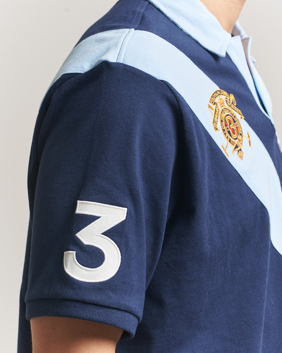 Herre | Pikéer | Polo Ralph Lauren | Diagonal Striped Polo Newport Navy