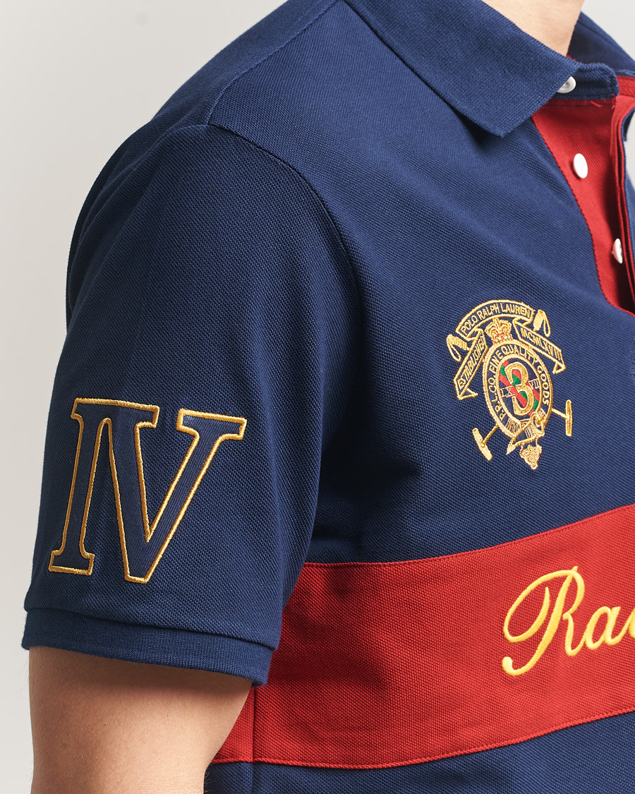 Herre | Pikéer | Polo Ralph Lauren | Block Striped Polo Newport Navy