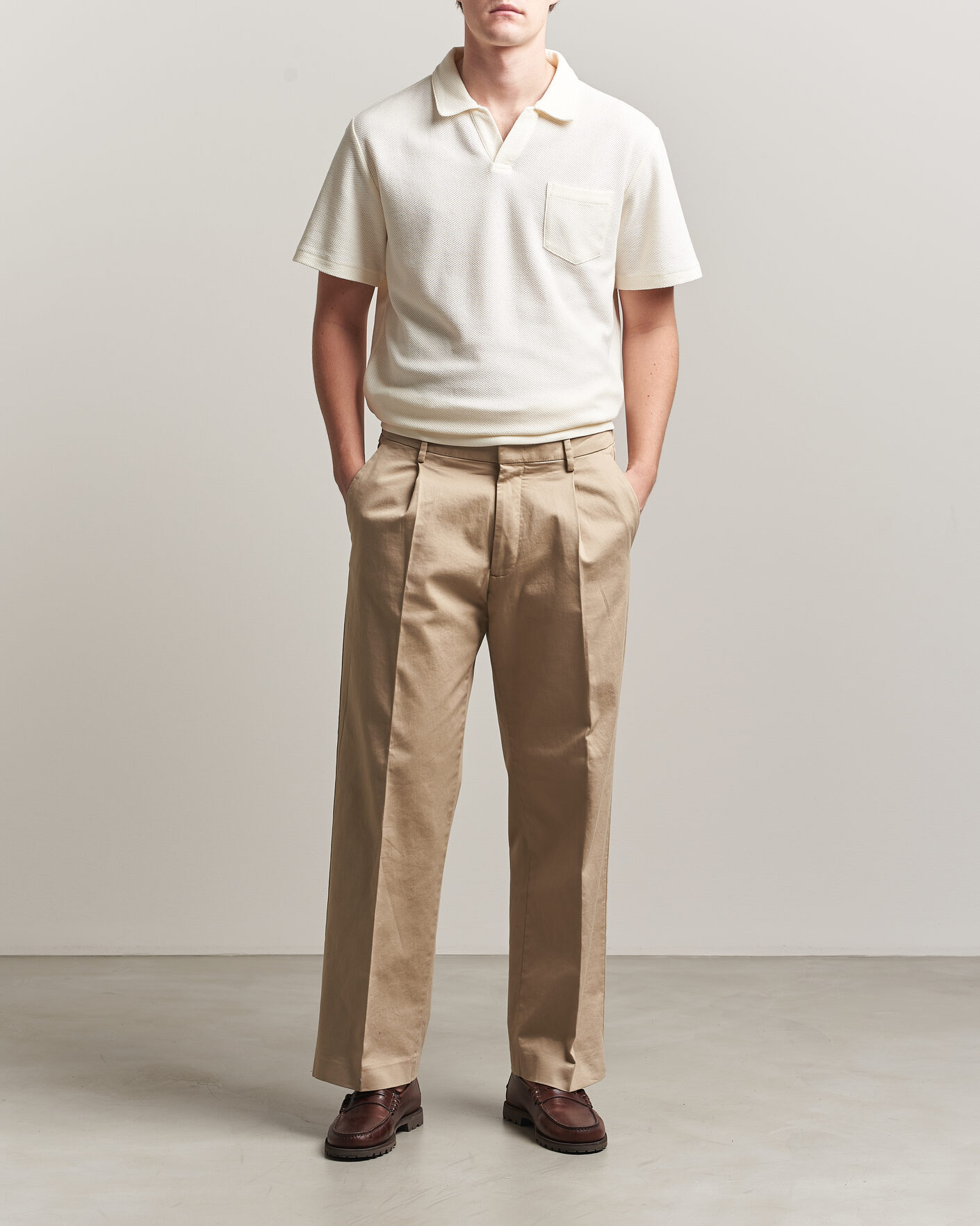Herre | Pikéer | Polo Ralph Lauren | Knitted Polo Pale Cream
