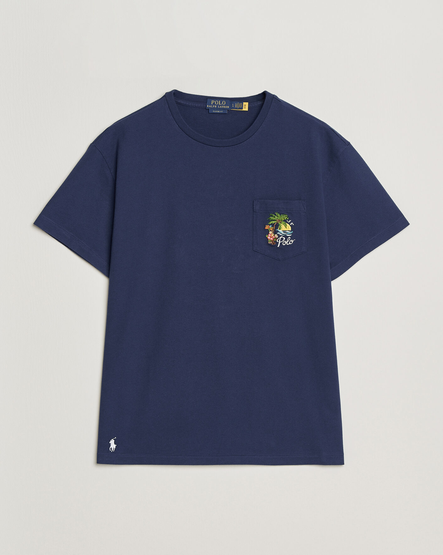 Herre | T-Shirts | Polo Ralph Lauren | Jersey Printed T-Shirt Dark Cobalt