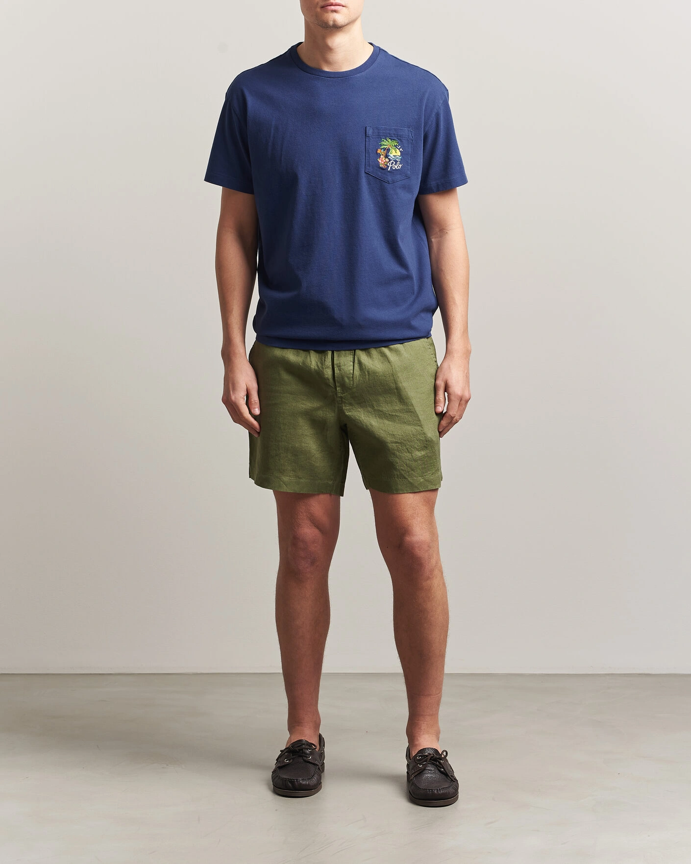 Herre | T-Shirts | Polo Ralph Lauren | Jersey Printed T-Shirt Dark Cobalt