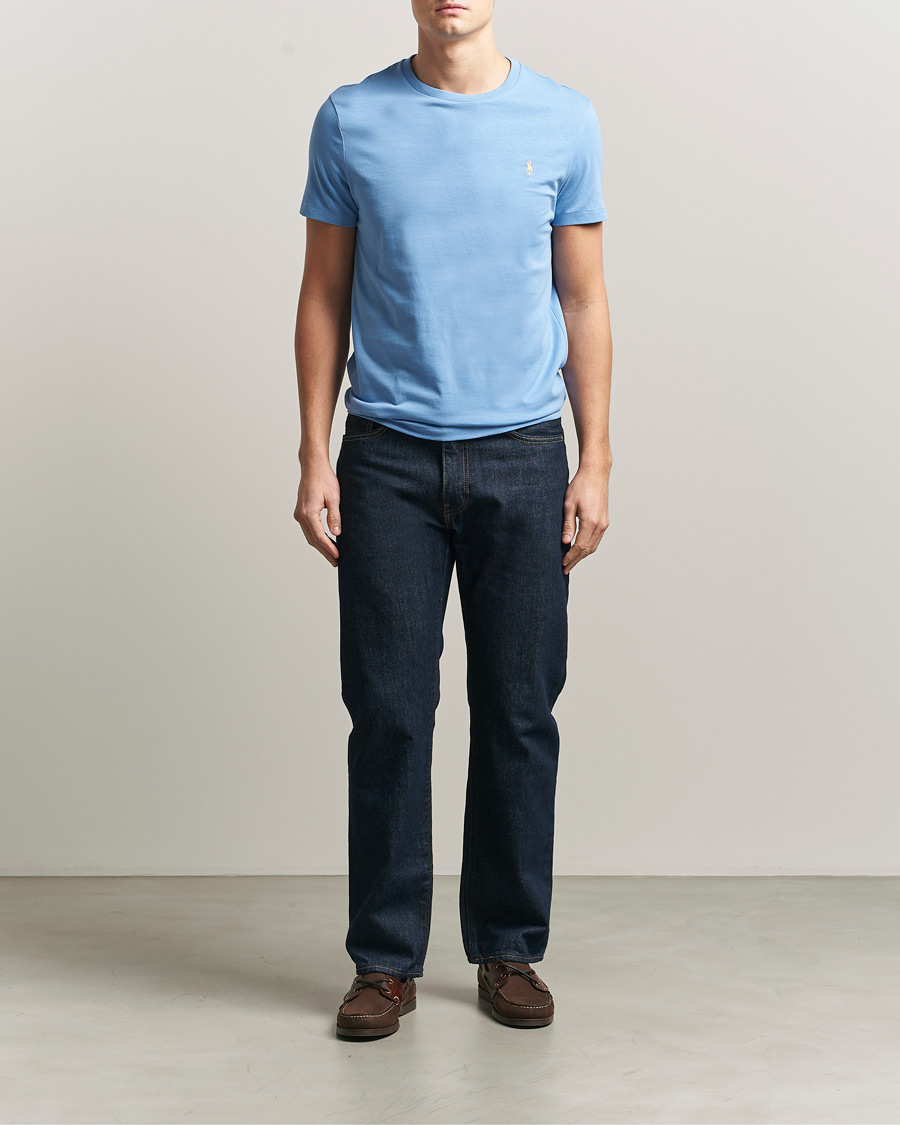 Herre | T-Shirts | Polo Ralph Lauren | Crew Neck T-Shirt Bristol Blue