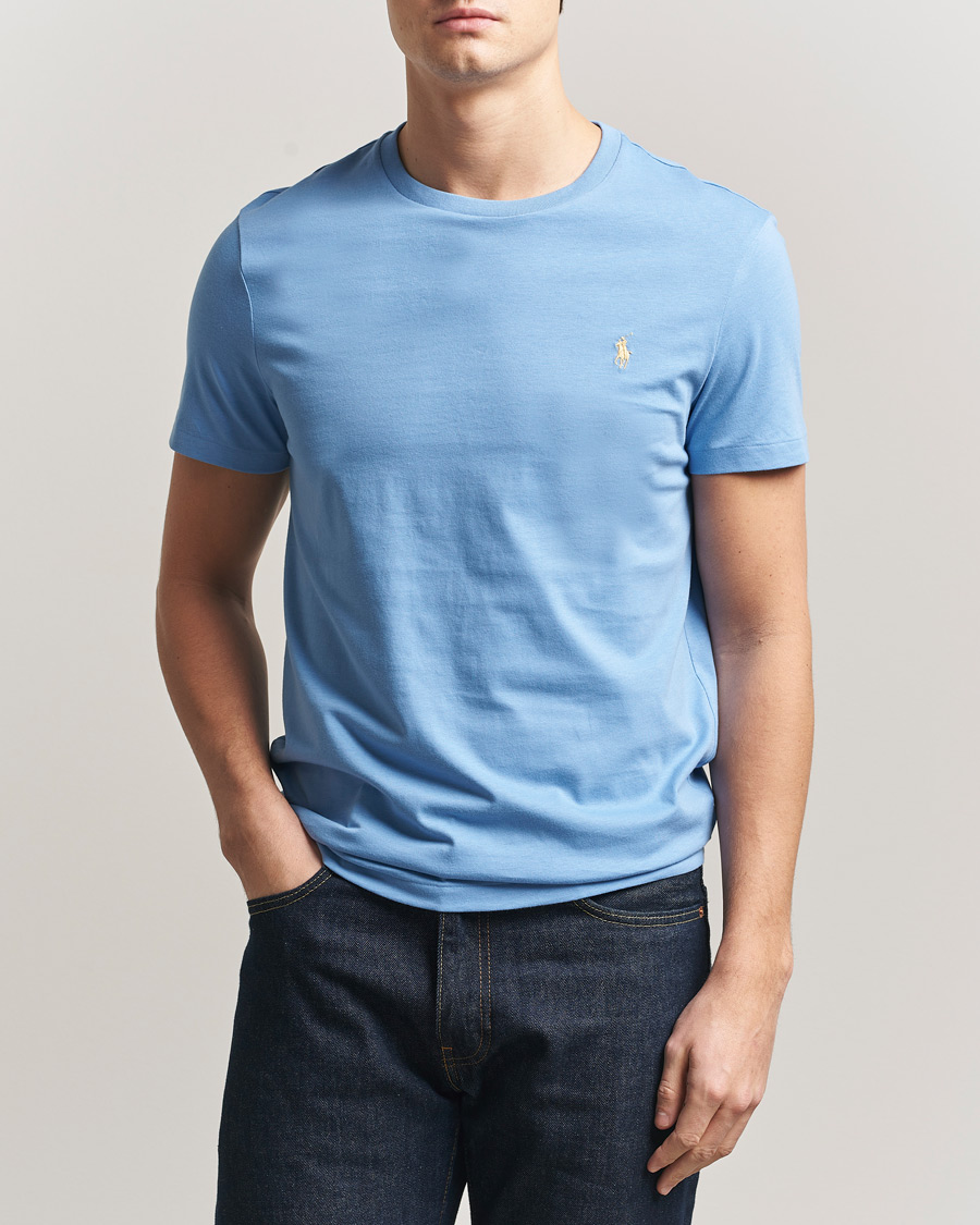 Herre | T-Shirts | Polo Ralph Lauren | Crew Neck T-Shirt Bristol Blue