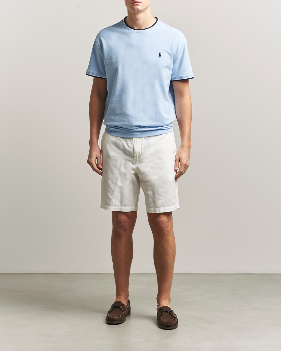 Herre | T-Shirts | Polo Ralph Lauren | Mesh Polo T-Shirt Office Blue
