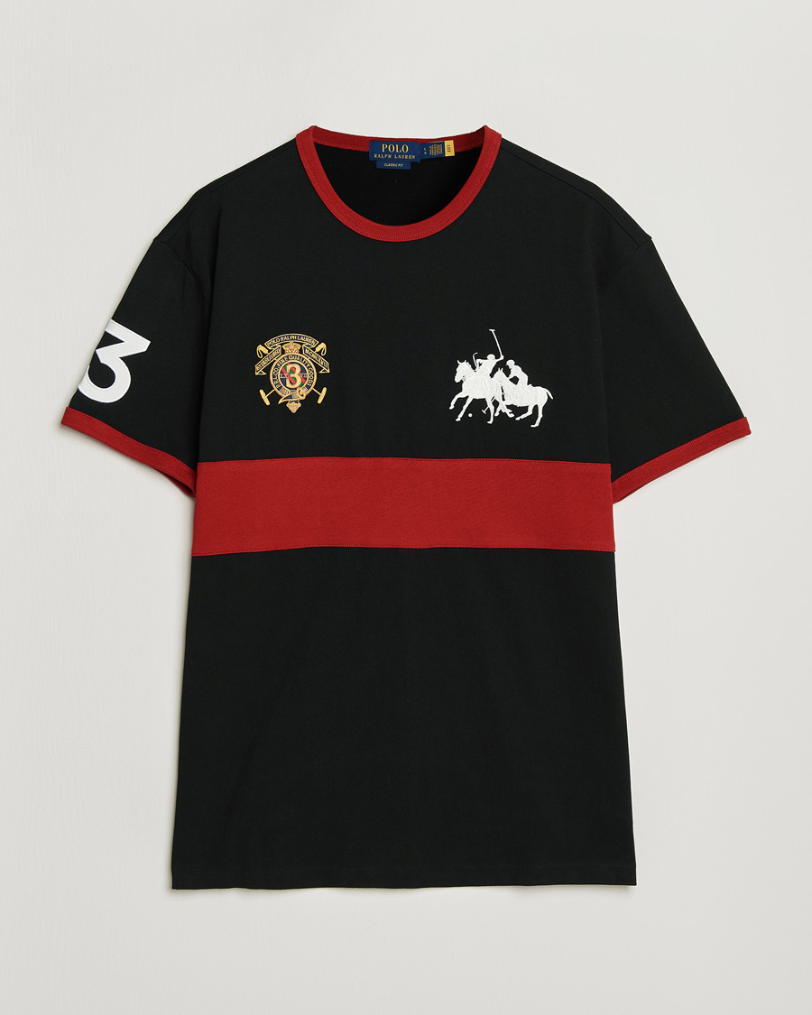 Herre | T-Shirts | Polo Ralph Lauren | Jersey Logo T-Shirt Polo Black/Sweet Tomato