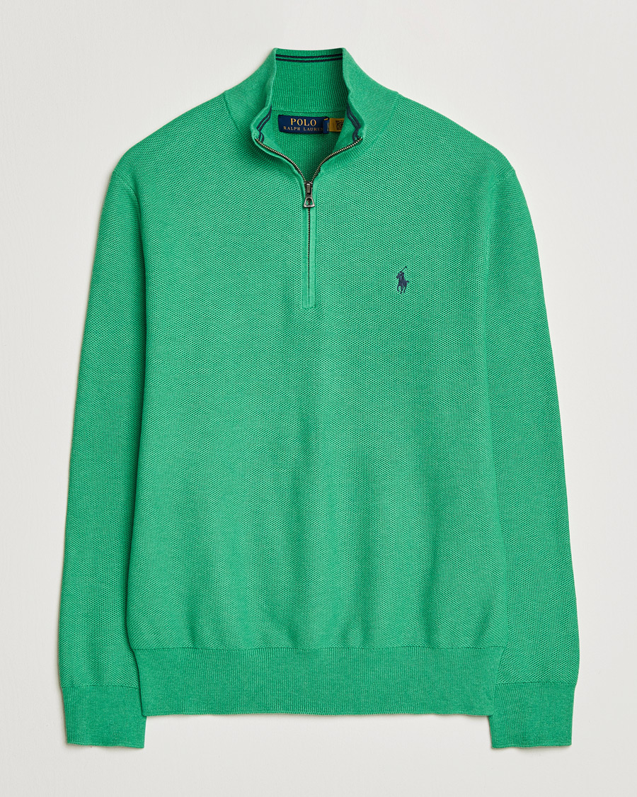 Herre | Gensere | Polo Ralph Lauren | Textured Half Zip Palm Green Heather