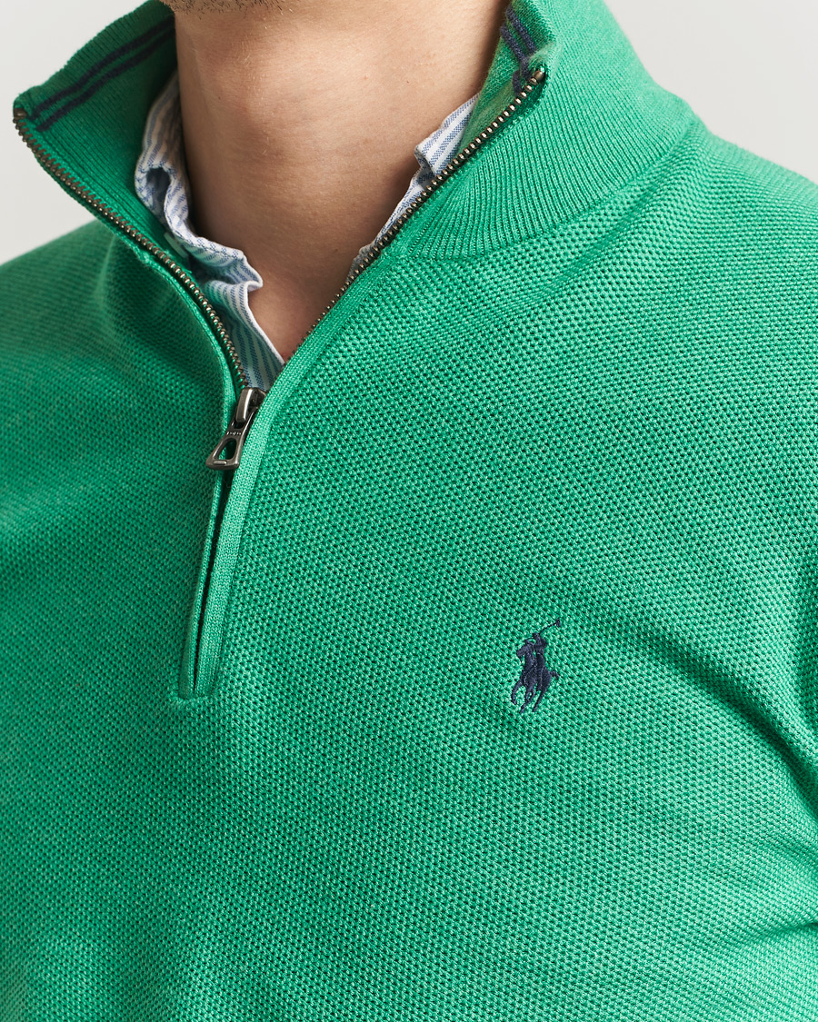 Herre | Gensere | Polo Ralph Lauren | Textured Half Zip Palm Green Heather