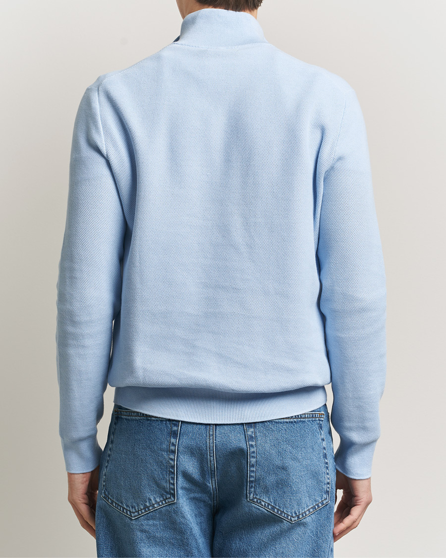 Herre | Gensere | Polo Ralph Lauren | Textured Half Zip Office Blue