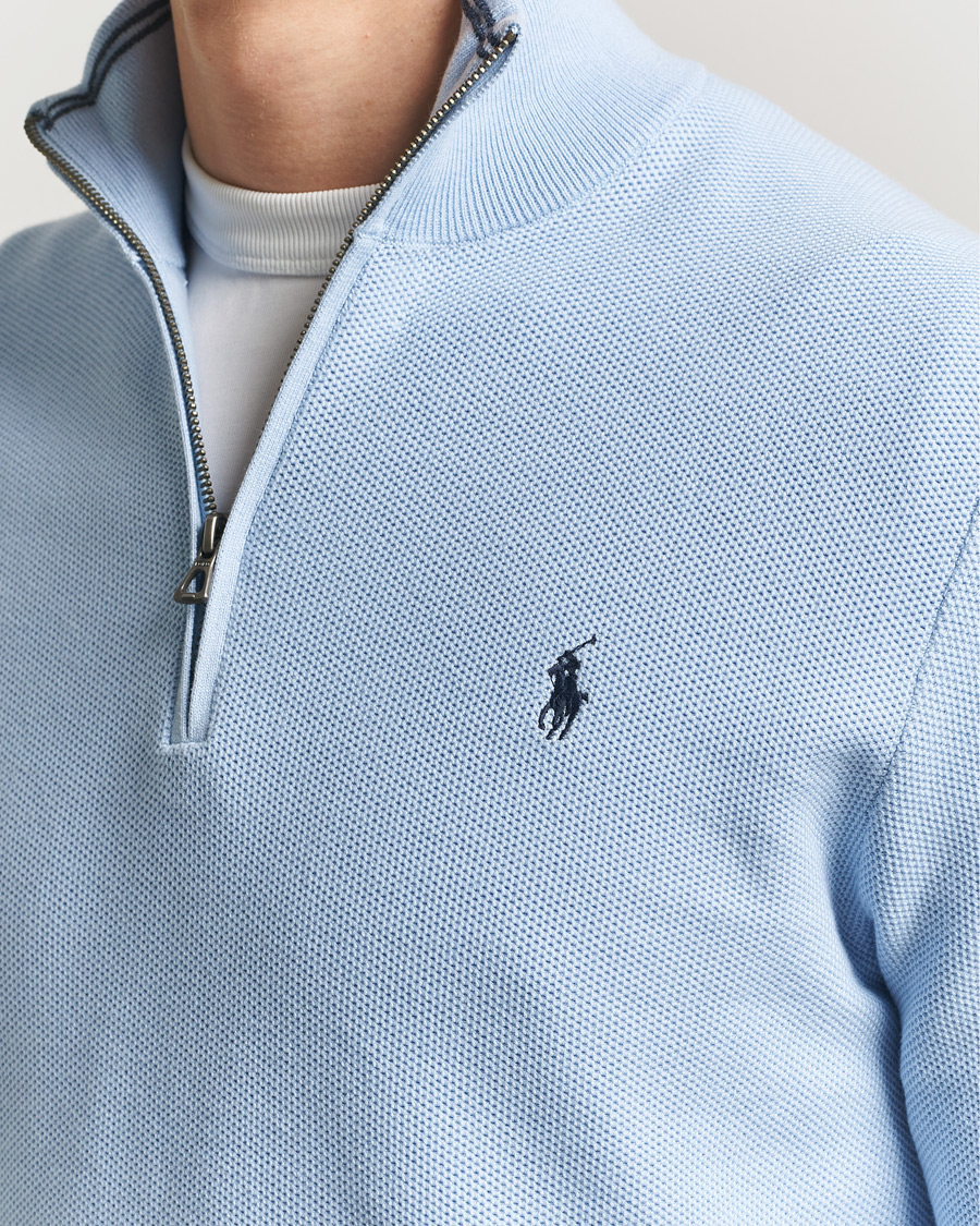 Herre | Gensere | Polo Ralph Lauren | Textured Half Zip Office Blue