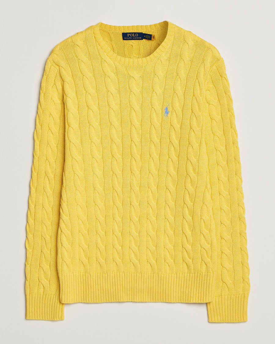Herre | Gensere | Polo Ralph Lauren | Cotton Cable Pullover Sunfish Yellow