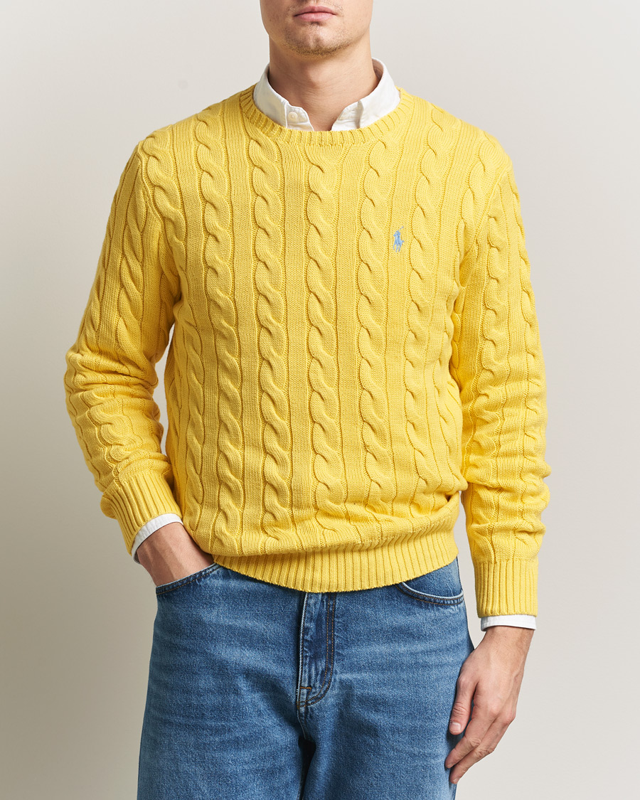 Herre | Gensere | Polo Ralph Lauren | Cotton Cable Pullover Sunfish Yellow