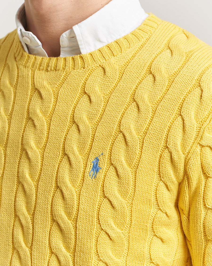Herre | Gensere | Polo Ralph Lauren | Cotton Cable Pullover Sunfish Yellow
