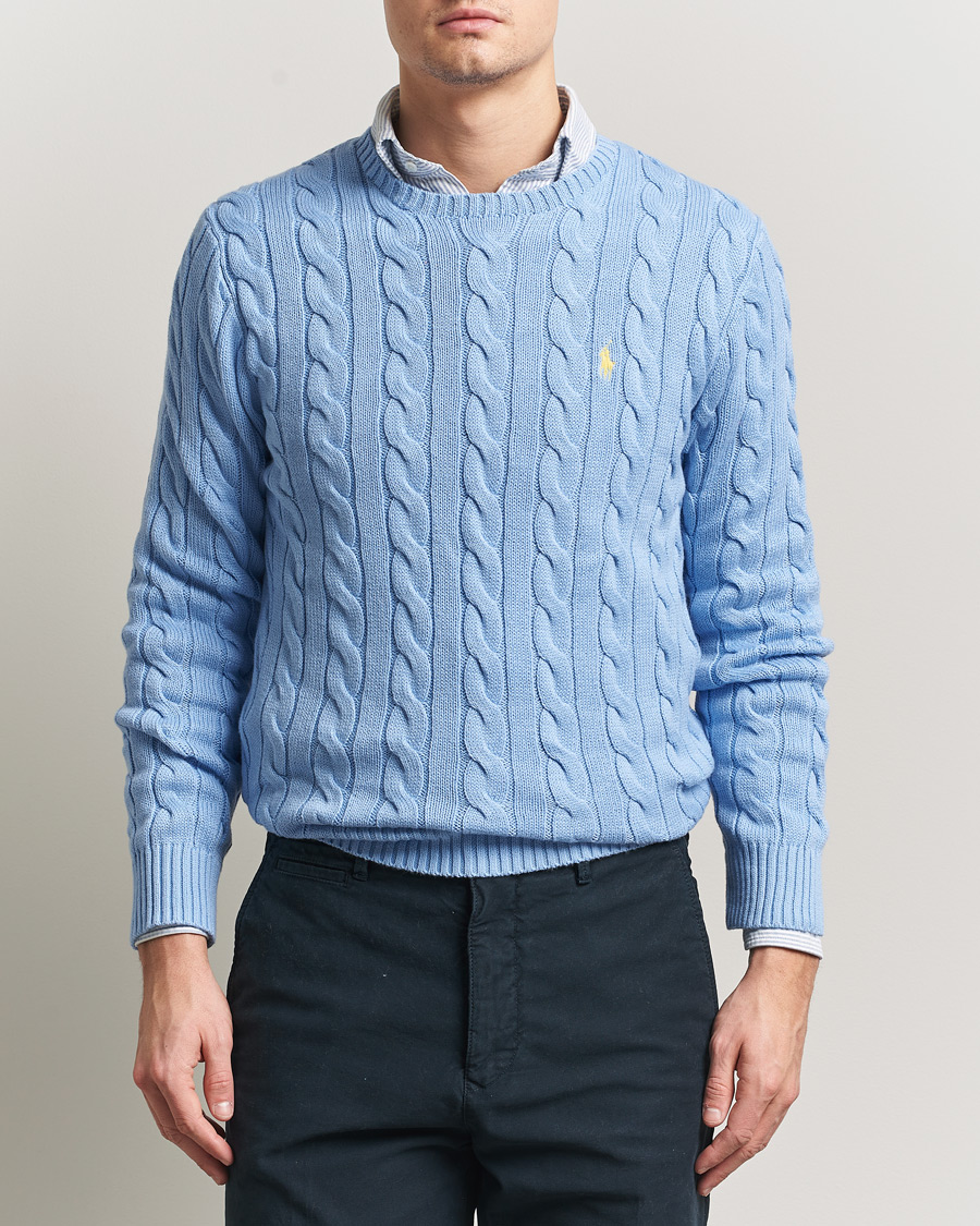 Herre | Gensere | Polo Ralph Lauren | Cotton Cable Pullover Austin Blue