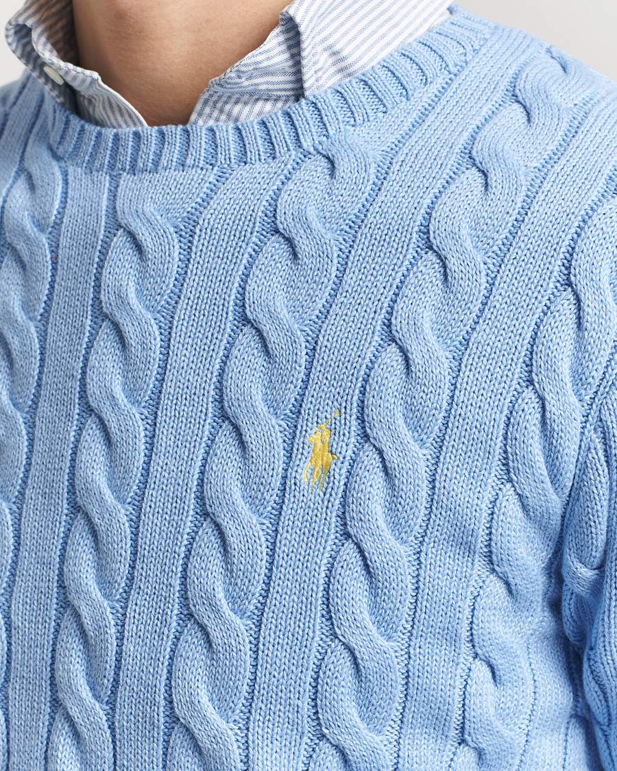 Herre | Gensere | Polo Ralph Lauren | Cotton Cable Pullover Austin Blue
