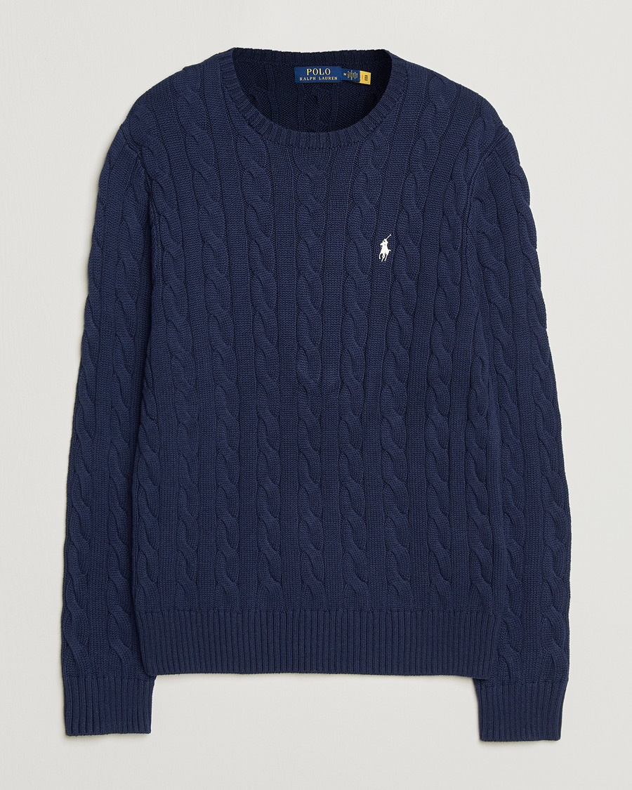 Herre | Gensere | Polo Ralph Lauren | Cotton Cable Pullover Bright Navy