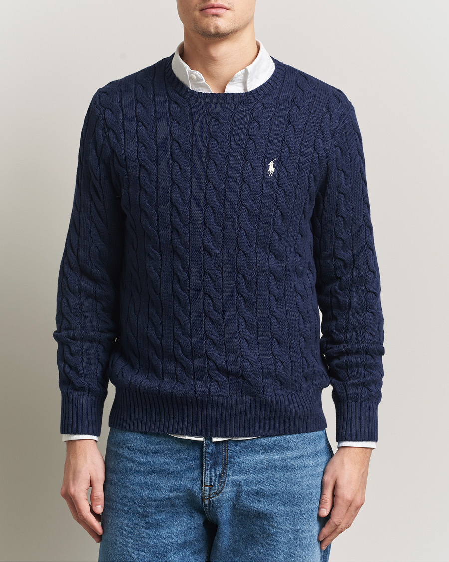 Herre | Gensere | Polo Ralph Lauren | Cotton Cable Pullover Bright Navy