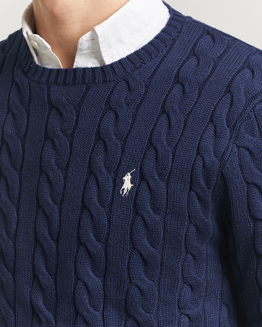 Herre | Gensere | Polo Ralph Lauren | Cotton Cable Pullover Bright Navy