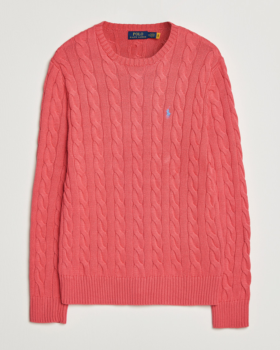 Herre | Gensere | Polo Ralph Lauren | Cotton Cable Pullover Pale Red