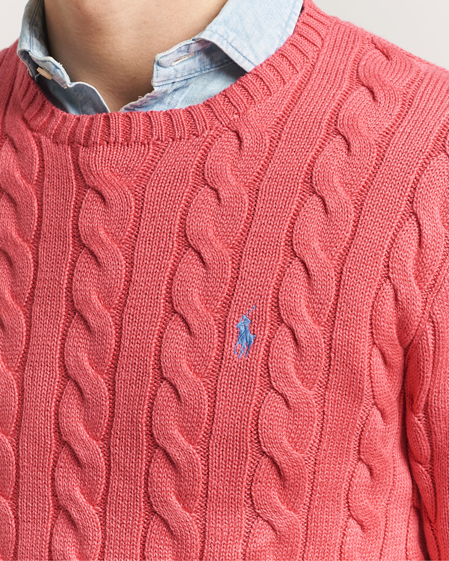 Herre | Gensere | Polo Ralph Lauren | Cotton Cable Pullover Pale Red