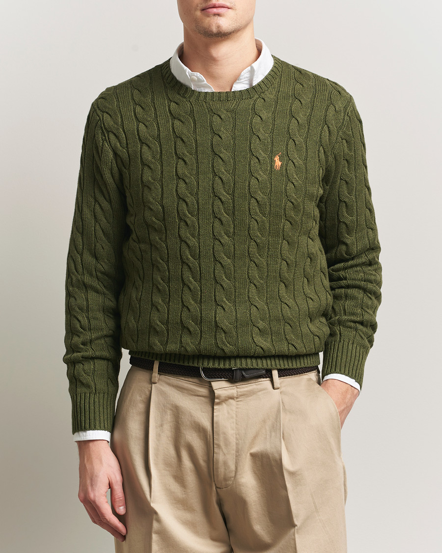 Herre | Gensere | Polo Ralph Lauren | Cotton Cable Pullover Garden Trail Heather