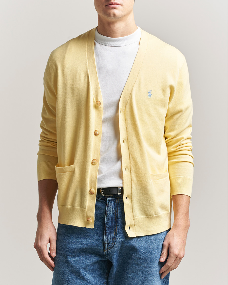 Herre | Gensere | Polo Ralph Lauren | Cotton Cardigan Wicket Yellow
