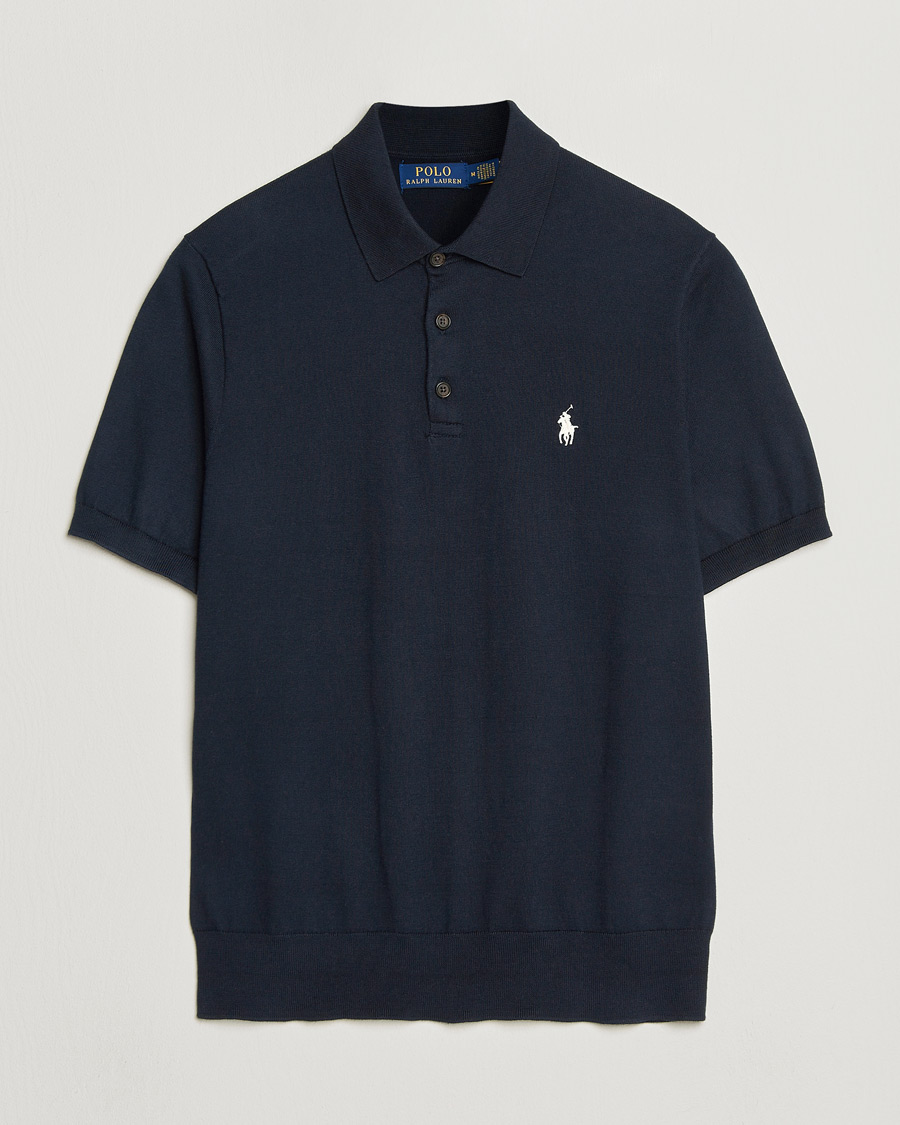 Herre | Pikéer | Polo Ralph Lauren | Knitted Short Sleeve Polo Hunter Navy