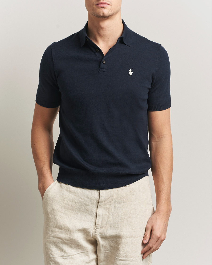 Herre | Pikéer | Polo Ralph Lauren | Knitted Short Sleeve Polo Hunter Navy