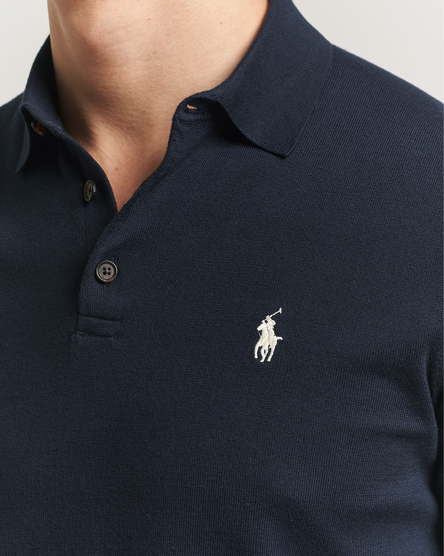 Herre | Pikéer | Polo Ralph Lauren | Knitted Short Sleeve Polo Hunter Navy