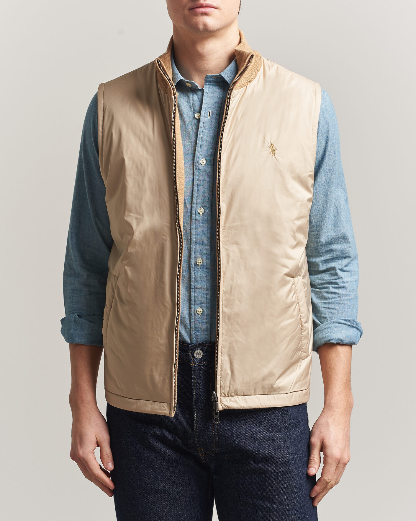 Herre | Gensere | Polo Ralph Lauren | Wool Blend Vest Camel Combo