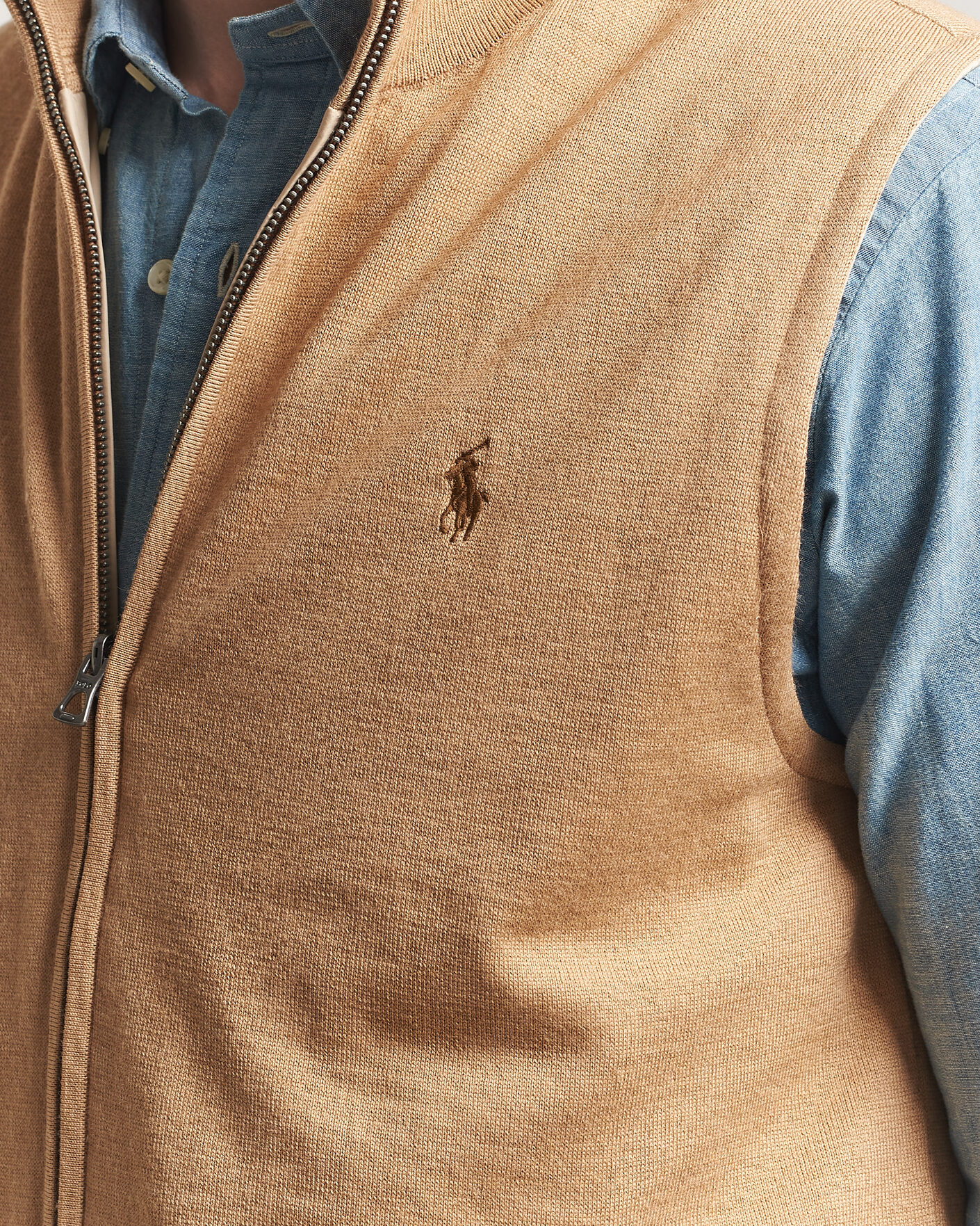 Herre | Gensere | Polo Ralph Lauren | Wool Blend Vest Camel Combo