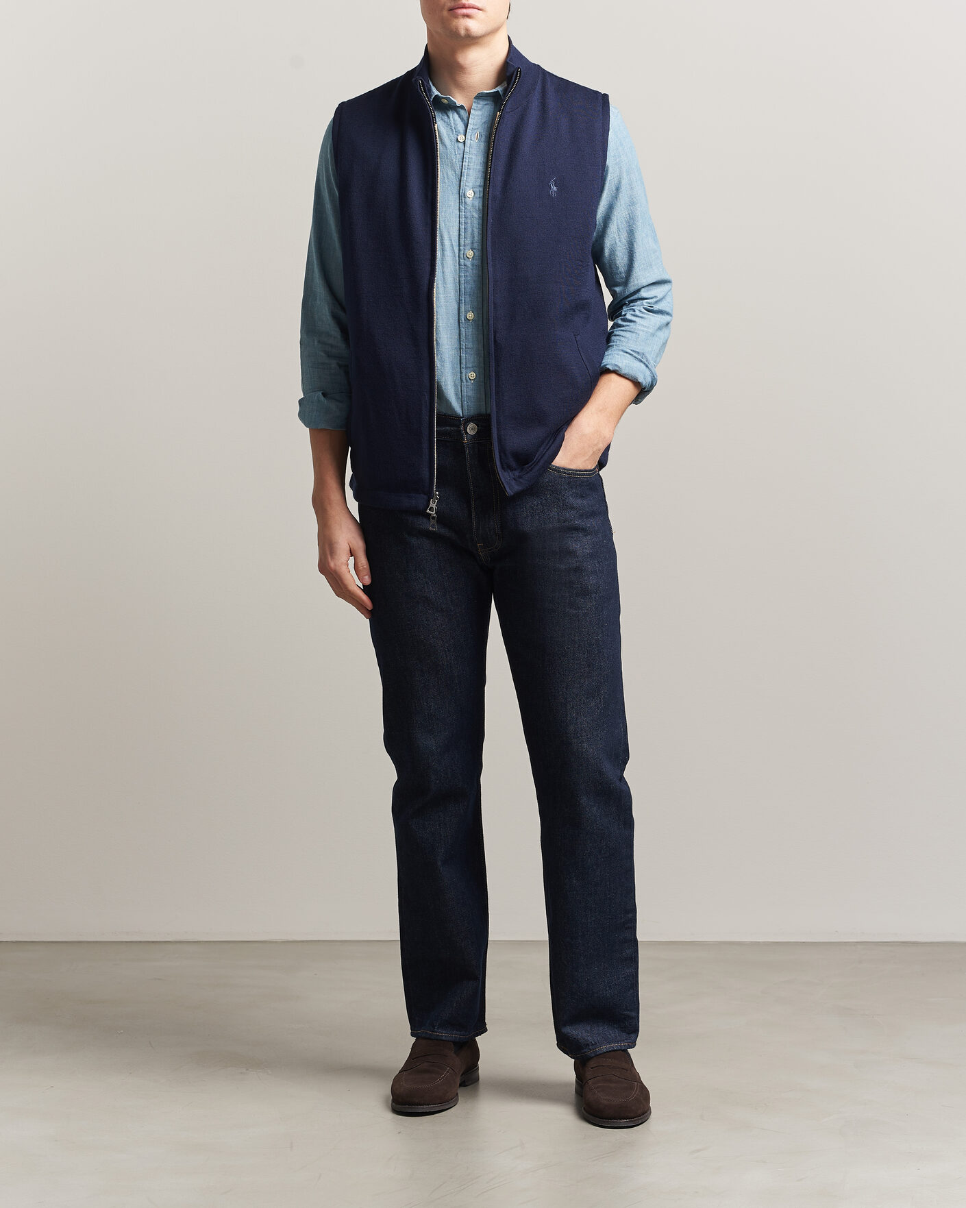 Herre | Gensere | Polo Ralph Lauren | Wool Blend Vest Navy Combo