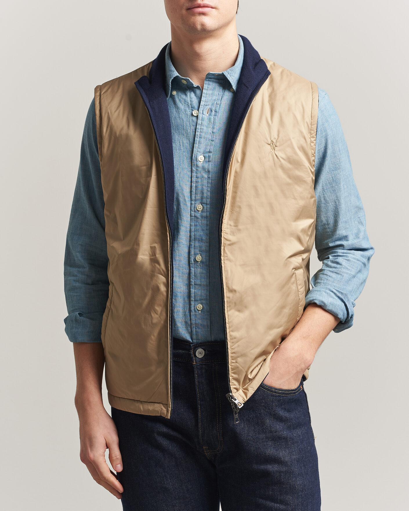 Herre | Gensere | Polo Ralph Lauren | Wool Blend Vest Navy Combo