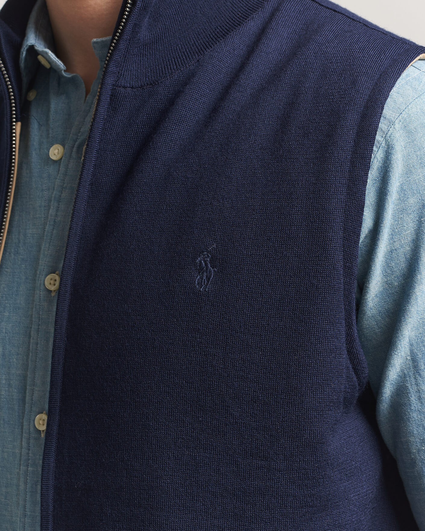 Herre | Gensere | Polo Ralph Lauren | Wool Blend Vest Navy Combo
