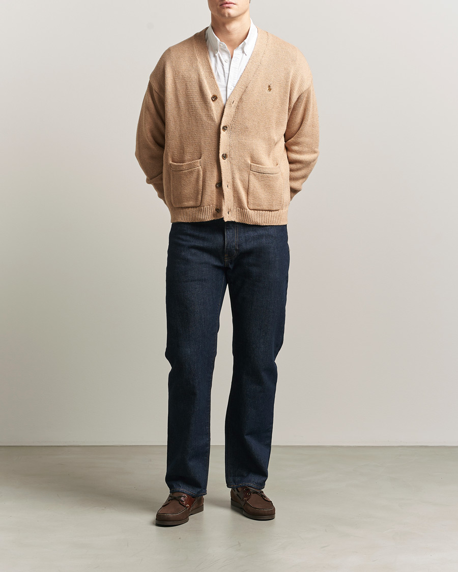 Herre | Gensere | Polo Ralph Lauren | Cotton Cardigan Camel Melange