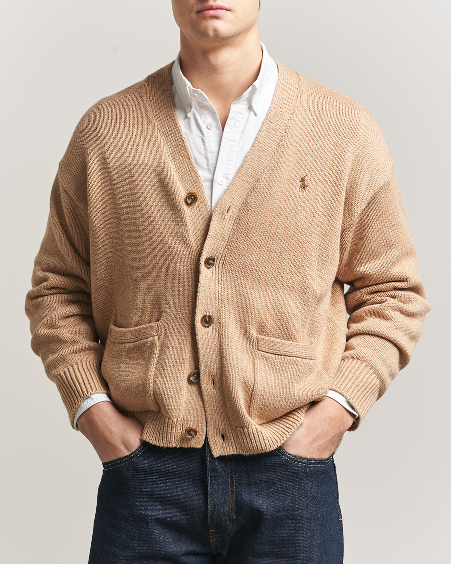 Herre | Gensere | Polo Ralph Lauren | Cotton Cardigan Camel Melange