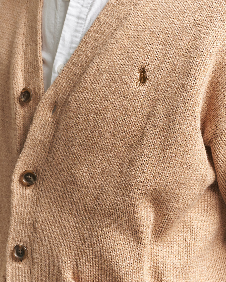 Herre | Gensere | Polo Ralph Lauren | Cotton Cardigan Camel Melange