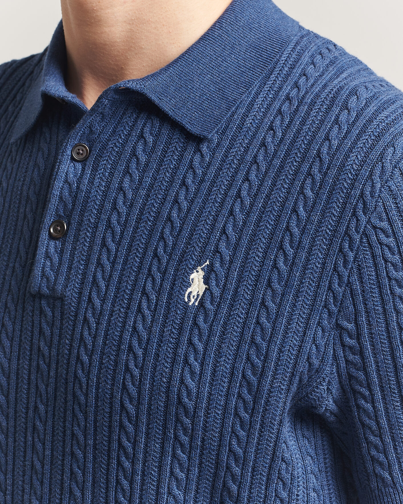 Herre | Pikéer | Polo Ralph Lauren | Cotton Polo Rustic Navy Heather