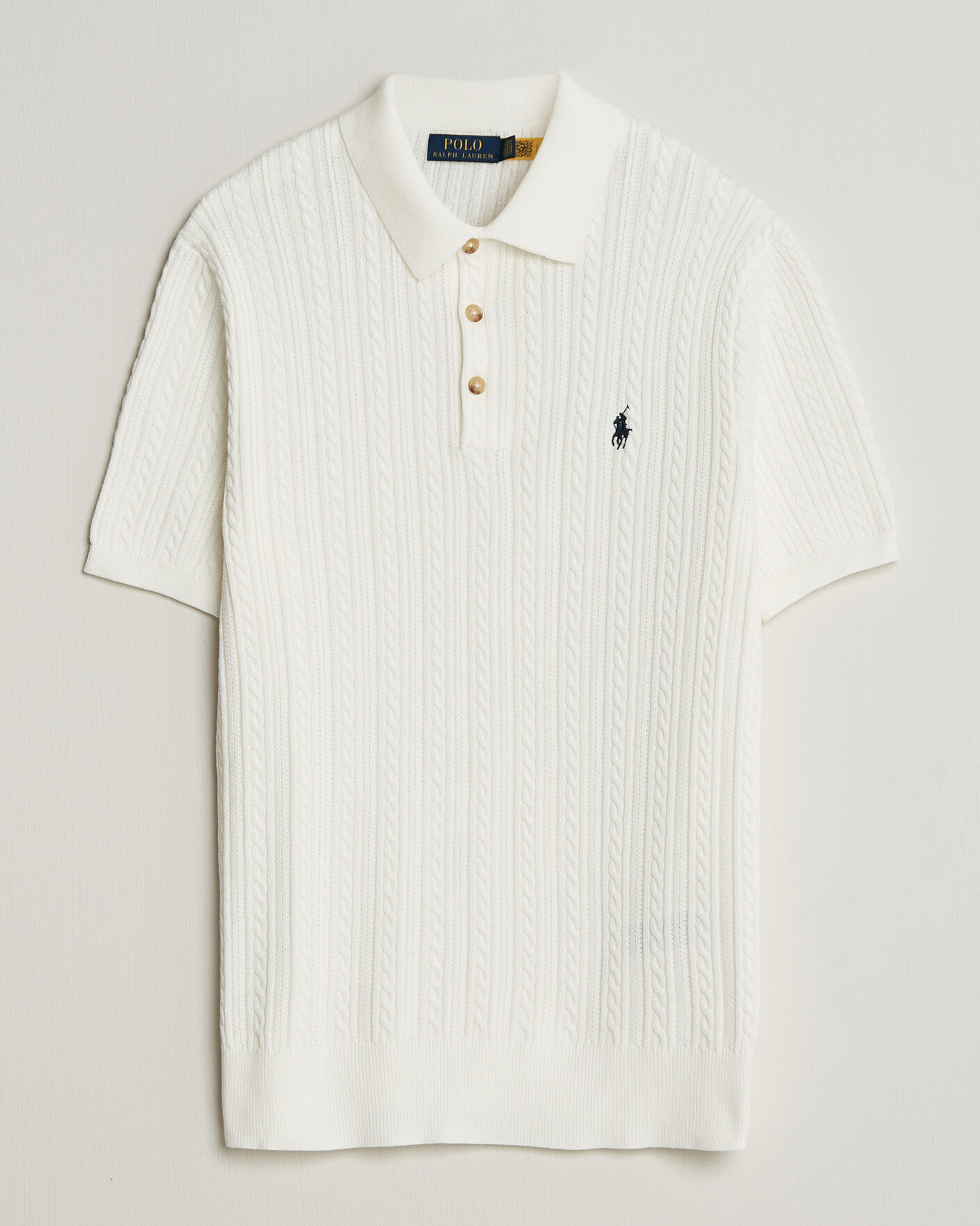 Herre | Pikéer | Polo Ralph Lauren | Cotton Polo Deckwash White/Navy