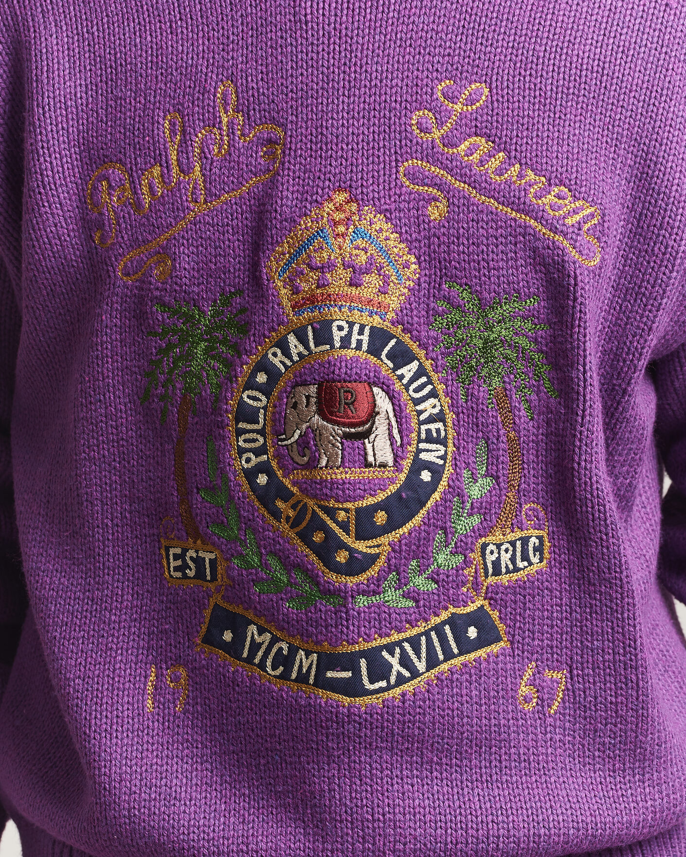 Herre | Gensere | Polo Ralph Lauren | Cotton Logo Sweater Purple Heahter