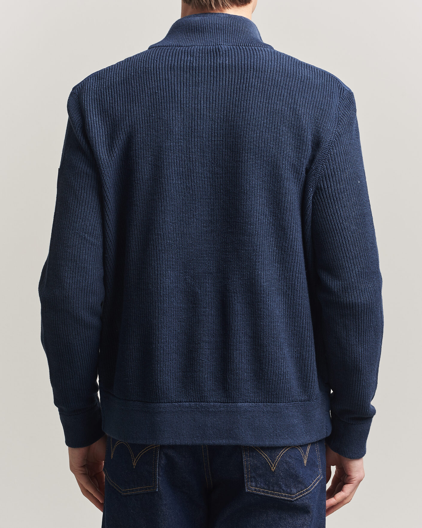 Herre | Gensere | Polo Ralph Lauren | Linen Full Zip Sweater Navy